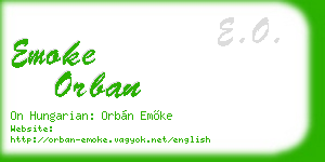 emoke orban business card