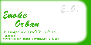emoke orban business card
